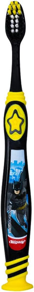 Colgate Batman Toothbrush for Children with Suction Cup, Kids 5+ Years Old, Extra Soft (Colors Vary) - Pack of 2...
