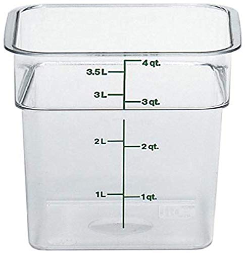 Cambro 4SFSCW135 CamSquare Polycarbonate Square Food Storage container...