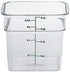 Cambro 4SFSCW135 CamSquare Polycarbonate Square Food Storage container...