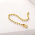 150 Pcs 100mm 4-Inch Bead Chain, 2.4mm Diameter With Ball Connector Clasp Keychain Rings Metal Nickel Dog Tag Chain (Gold)...