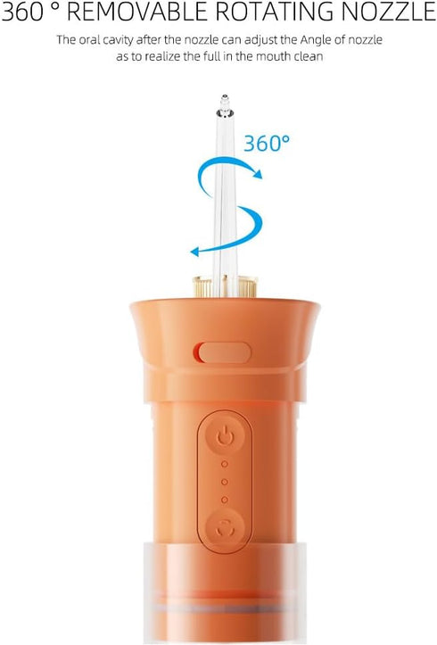 Water Dental Flosser for Adults for Teeth Cleaning 3 Modes- Portable & Reachargeable IPX7 Waterproof Level Dental Water Jet, Orange,green...