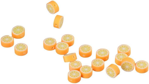 200Pcs 10mm Fruit Shaped Beads Polymer Clay Beads Spacer Beads with Holes for DIY Beading and Keychain Craft...