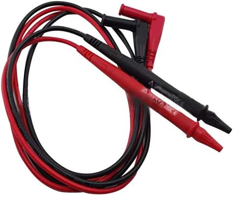 Retractable PVC Tip Test Lead Set, Right Angle,adjustable length Red+black...