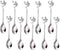 Stainless Steel Leaf Coffee Spoon, SZBAIDEKJ 10 Pcs Creative Tableware Dessert Spoons, Stirring, Mixing, Sugar, Stir, Ice Cream Teaspoon Set (Silv...