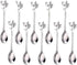 Stainless Steel Leaf Coffee Spoon, SZBAIDEKJ 10 Pcs Creative Tableware Dessert Spoons, Stirring, Mixing, Sugar, Stir, Ice Cream Teaspoon Set (Silv...
