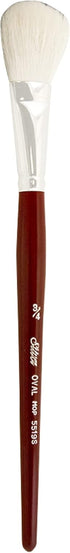 Silver Brush Limited 5519S Silver Mop White Oval Brush, Oil, Acrylic, and Watercolor Brush, Short Handle, Size 3/4"...