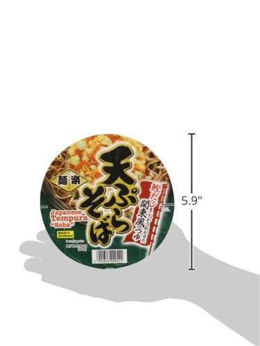 Menraku Tempura Noodles Soup, Soba, 3.3 Ounce...