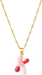 Balloon Initial Necklace Pendant for Women Colorful Balloon Alphabet Name Pendant Necklaces Dainty Alphabet Enamel Pendant Gold Plated Puffy Name ...