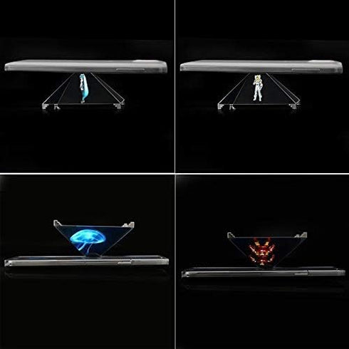 Arinda 3D Hologram Pyramid Display Projector Video Stand Portable for Smart Mobile Phone...