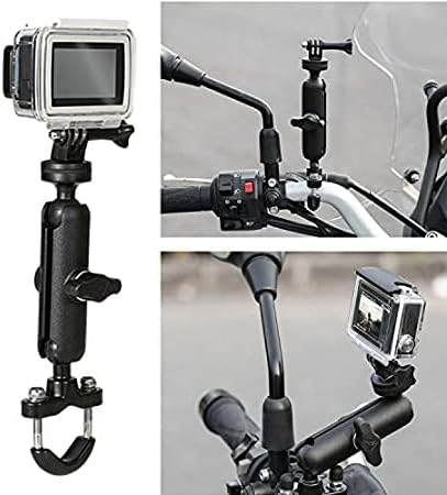 360° Rotating Sports Camera Bracket,Motorcycle Mount for Go Pro Hero10/9/8/max/7/6/5/4 Action Camera Moto Bike Handlebar Mount,U-Shaped Handlebar ...