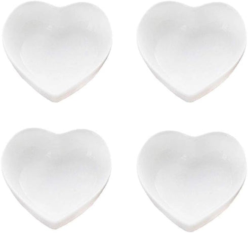 Ceramic Heart Shape Sauce Dish,Multipurpose Mini Seasoning Dishes Sushi Dipping Bowl Appetizer Plates Serving Dish Saucers Bowl Love Wedding Gift ...