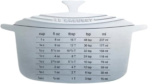 Le Creuset Stainless Steel Measure Magnet, 6 1/2" x 3 3/4", Silver...
