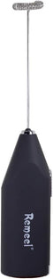Handheld Milk Frother with Stainless Steel Whisk, Portable and Powerful Foam Maker for Morning Coffee, Latte, Cappuccino, Hot Chocolate (Black)...