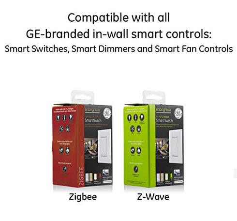 Enbrighten Add-On Switch QuickFit and SimpleWire, In-Wall Rocker Paddle, Z-Wave ZigBee Wireless Smart Lighting Controls, NOT A STANDALONE Switch, ...