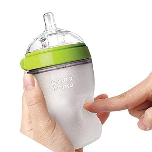 Comotomo Baby Bottle Single Pack, Green, 5oz...