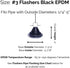 #3 Black EPDM Flexible Roof Jack Pipe Boot Metal Roofing Pipe Flashing (Pipe OD 1/4" to 5") - 100% Made In The USA...