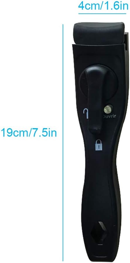 Universal Pot Handle Anti Scalding Removable Saucepan Handle, 19x4cm (Black)...