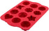 Food Grade Silicone Cake Mold, Muffin Baking Pan with 12 Cavity Flowers and Heart Shape Non-Stick 2-Pack Silicone Bakeware for Chocolate, Cupcake,...
