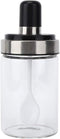 Glass Spice Jars, Transparent Seasoning Bottle Container Sugar Salt Pot with Visible Cover Spoon Kitchen Spice Bottles Spice Containers...