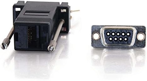 C2G 02947 RJ45 to DB9 Male Serial RS232 Modular Adapter, Black 1.5 Inch...