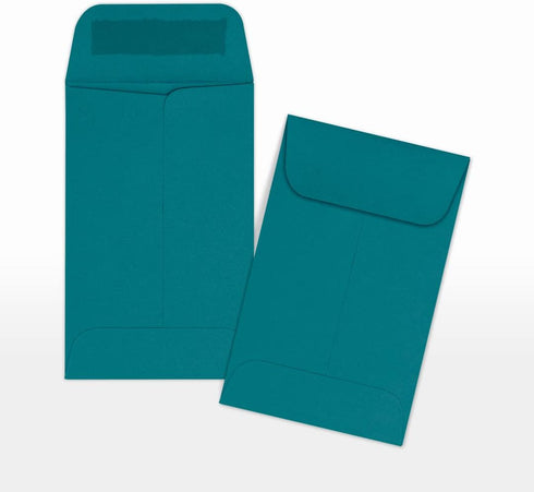 LUXPaper #1 Coin Envelopes | 2 1/4" x 3 1/2" | Teal | 80lb. Text | 50 Qty...