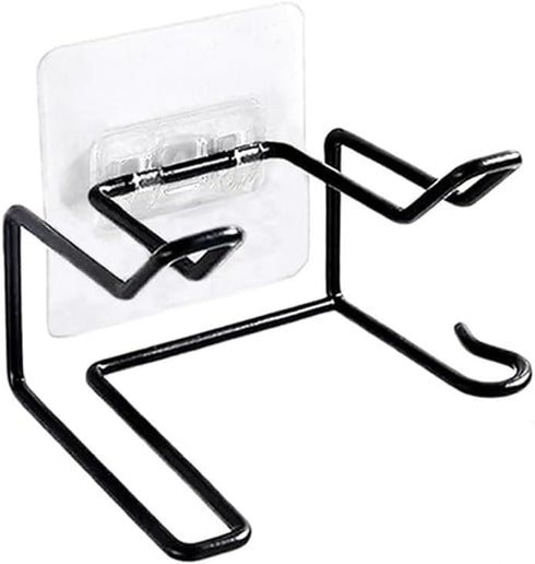 Handheld Garment Steamer Iron Holder, Fabric Clothes Steamer Ironing Machine Hook Rack, Handheld Hanging Ironing Machine Hanger (Black)...