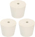 MECCANIXITY Rubber Tapered Plug 28mm to 37mm with 8mm Hole Test Tubes Bungs Stopper White for Lab Home 3 Pieces...