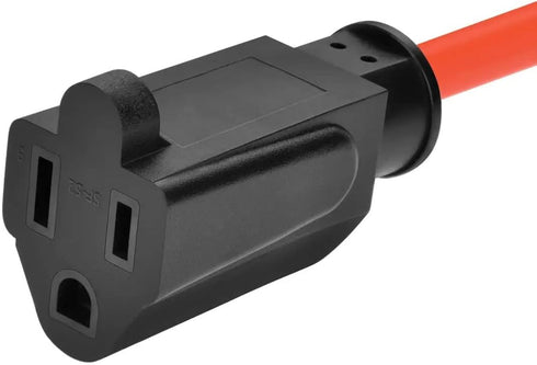 Monoprice Coiled Power Tool Extension Cord - NEMA 5-15P to NEMA 5-15R, Expands from 3 Feet to 10 Feet, 13 Amp, 16AWG, Orange...