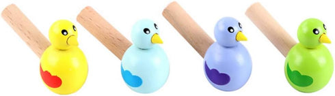Kisangel 4pcs Bird Whistle Noisemaker Toy Baby Educational Toys Animal Wooden Whistle Children Toy Whistle Toy for Kids Whistle Plaything Animal W...