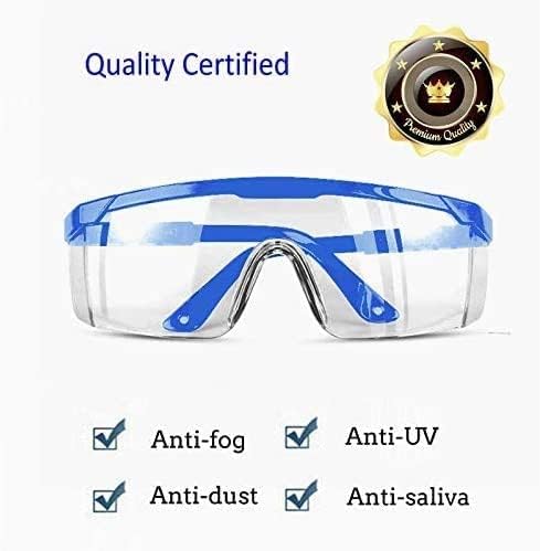 Safety Glasses,MOZEEDA Clear Safety Goggles Eye Protection Adjustable Temples, Anti-fog Lightweight Protective Glasses Eyewear Wide-Vision for Lab...