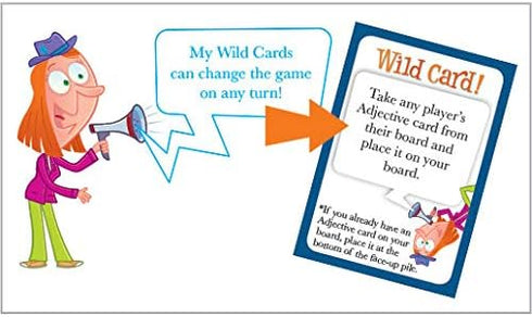 Miss Bernard is a Wild Card- The My Weird School Game, Easy to Follow Rules, Educational, 2 to 4 Players, for Ages 6 to 10, Blue, White...