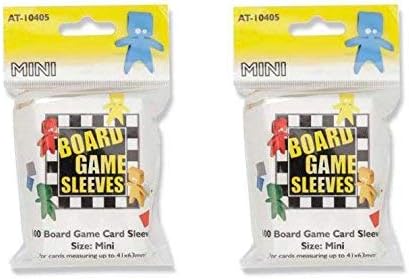 Arcane Tinmen Mini Board Game Card Sleeves – 41mm x 63mm – Bundle of 2 – 200 Sleeves Total...