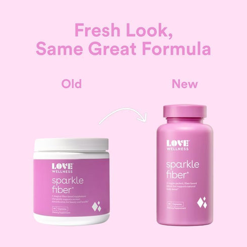Love Wellness Sparkle Fiber Supplement for Digestive Health | Psyllium Husk Powder | Supports Regularity & Weight Management | Beauty Pills for Bl...