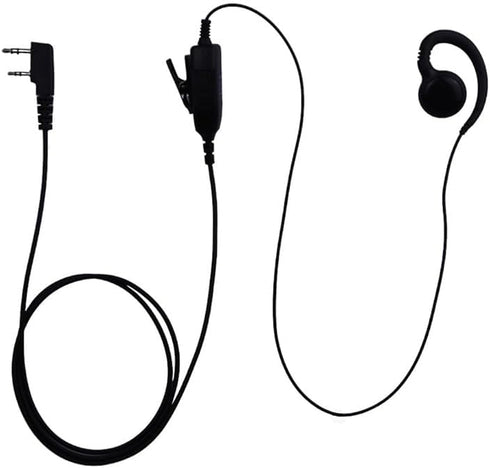 Swivel C-Shape Style Earpiece with PTT Compatible for Kenwood NX-1200 NX-1300 NX-P1200 NX-P1300 NX-3220...