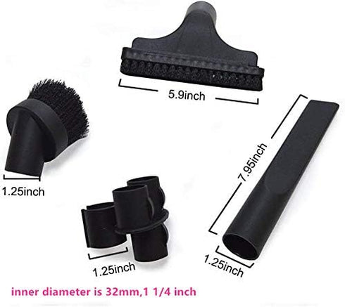 EZ SPARES 1 1/4 inch Universal Replacement for 32mm&35mm Vacuum Cleaner Brush Accessories PP Hair Brush Kit Vacuum Attachments Crevice Tool Kit...