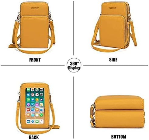 Small Crossbody Bag Cell Phone Purse for Women, Touch Screen Bag Shoulder Handbag Wallet with Credit Card Slots...