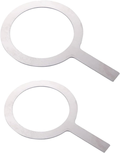 2 Pcs Milk Tea Baking Rings Tea Cup Gasket Coffee Mug Metal Baking Ring Tea Cup Accessories Baking Cup Rim Covers Milk Cup Ring Handheld Stainless...