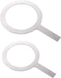 2 Pcs Milk Tea Baking Rings Tea Cup Gasket Coffee Mug Metal Baking Ring Tea Cup Accessories Baking Cup Rim Covers Milk Cup Ring Handheld Stainless...