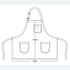 Somotersea Kitchen Apron with Pockets Adjustable Bib Apron for Cooking Pinstripe...
