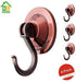 Suction Cup Hooks, 4-Pack Vacuum Wreath Hangers for Flat Smooth Wall Surface, Copper...
