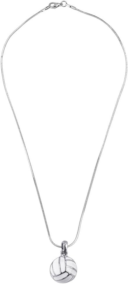 LUX ACCESSORIES Volleyball Sport Pendant Charm Necklace Sport Voleyball Volley...