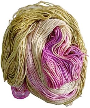 Silk Roving Worsted Weight Yarn - 100% Recycled & Hand-Dyed Mulberry Silk - Luxurious and Versatile for Knitting, Felting, and Crafting.(100 gm-22...