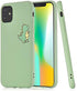 JOYLAND Silicone Matcha Green Couple Phone Case for iPhone 7/8/SE 2020 Lover Cute Cartoon Dinosaur Phone Case Cover Bumper Mustard Green Protectiv...