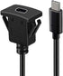 NFHK Waterproof Dustproof USB-C Type-C USB 3.1 10Gbps Extension Flush Car Latch Mount Extension Cable for Dashboard Panel...