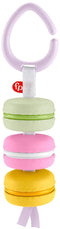 Fisher-Price Baby Pretend Food Baby Rattle My First Macaron Take-Along Sensory Toy for Newborns in Gift Ready Package...