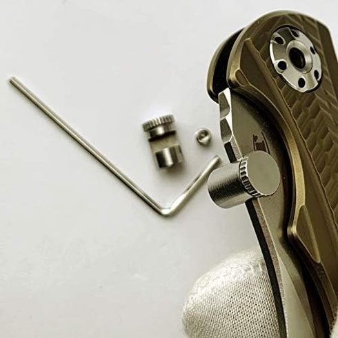 edcfans 3 Pack Thumb Stud Replacement for Buck 110 Knife with Hex Wrench (Black+Sliver+Brass)...