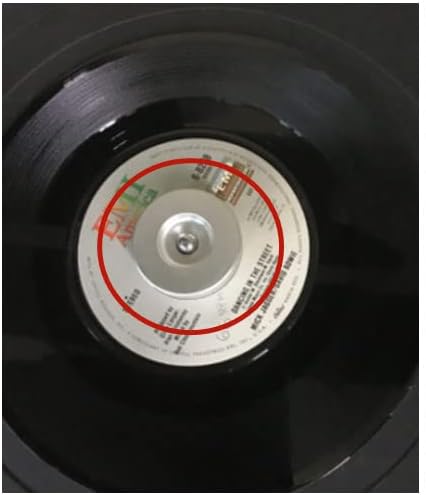 DEWHEL Aluminum 45 RPM Adapter Compatible with 7 inch Vinyl Records Dome 45 Adapter Player Turntable Accessories (2xRed)...