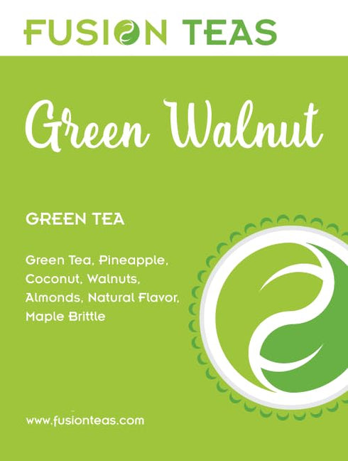 Green Walnut Green Tea With Pineapple, Coconut, Almonds & Maple - Gourmet Loose Leaf Sencha Tea - 4 Oz. Pouch...