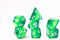 HD Polyhedral Dice Sets D&D Dice for Dungeon and Dragons RPG Role Playing Games MTG Pathfinder Table Top Games 7 Dice Set Green Translucent Layer ...