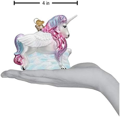 Old-World Christmas Glass Blown Ornament with S-Hook and Gift Box, Variety Animal Collection (Alicorn, 12599)...